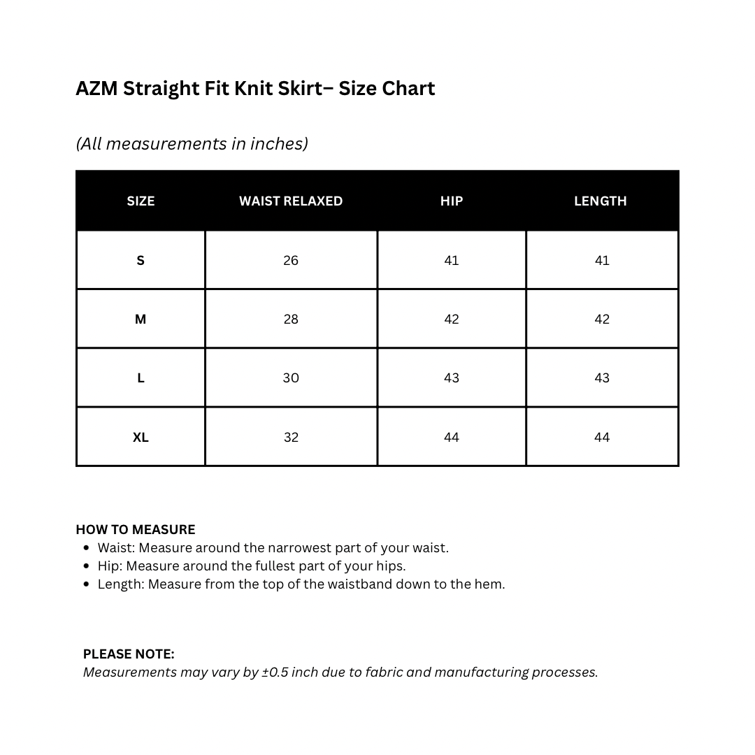 AZM Straight Fit Knit Skirt (RESOLVE)